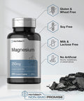 Magnesium 250mg | 200 Coated Caplets | As Magnesium Oxide | Vegetarian, Non-GMO, and Gluten Free Supplement | by Horbaach