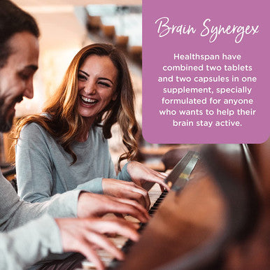 Healthspan Brain Synergex | 28 Day Supply | Brain Health Supplements | Ginkgo Biloba, Neuro-Vitamin Complex, Opti-Omega 3 & Phospholipid Complex | Friend of The Sea
