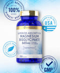 Buffered Magnesium Bisglycinate 665 Mg | 250 Capsules | Chelated Essential Mineral | Non-Gmo And Gluten Free Supplement