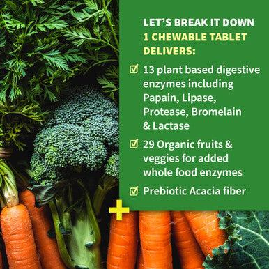 Garden of Life Dr Formulated Digestive Enzymes With Papain Bromelain Lipase For Digestion & Nutrient Absorption Organic Digest+ - Vegan Gluten-Free Non-Gmo Tropical Fruit Flavor 90 Chewables