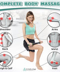 Muscle Roller Stick, Body Massage Stick, Myorelease Fascia Trigger Point Roller Tool W/ 9 Rollers & Non-Slip Handles For Deep Tissue Massage Pain Relief & Maximum Muscle Recovery - By Cozlow