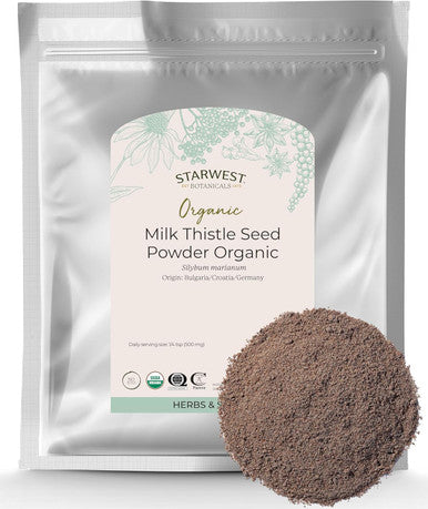 Starwest Organic Milk Thistle Seed Powder 1 Pound
