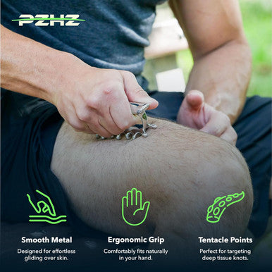 Pzhz Fascia Massage Tool Blaster For Deep Tissue, Muscle Knots,Cellulite, Myofascial Release & More All-In-One Full Body Tension Relief, Back & Neck Massager