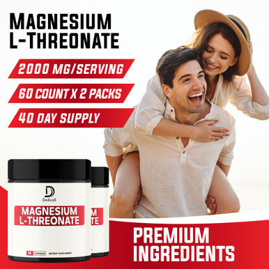 2 Packs - 60 Capsules - 2000Mg Magnesium L-Threonate Capsules - 144Mg Elemental Magnesium Per Serving