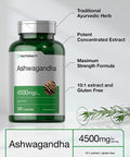 Ashwagandha Capsules | 120 Count | Maximum Strength | Gluten Free | by Horbaach