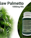 Saw Palmetto Supplement 1000mg 90s [1 bottle] by Total Natural, Prostate Health, Prostate Support Supplement Formula Reduces Frequent Urination and Prevent Hair Loss