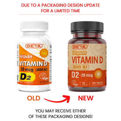 DEVA Vegan Vitamins Vitamin D 800 IU Tabs 90 ct