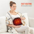 Snailax Heating Pad For Back Pain, Large Heating Pad For Cramps, 6 Heat Setting & 10 Timer Settings, 3 Vibration Modes, Heated Pad With Adjustable Strap, Lower Back Massager, Gifts For Mom, Dad