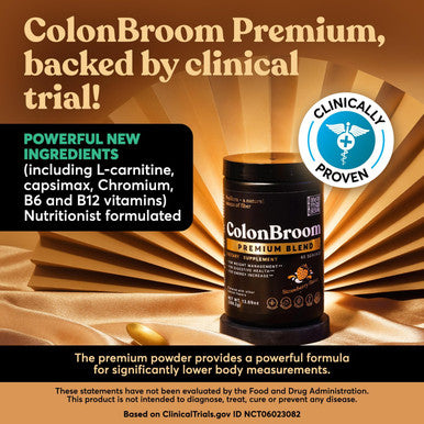Colonbroom Premium Psyllium Husk Powder Sugar Craving Suppressant - Chromium Picolinate 200Mcg, 2 Items - Colon Cleanser Supplement (60 Servings) + Sugar Craving Suppressant (60 Servings)