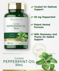 Carlyle Peppermint Oil Softgels Capsules 50mg | 150 Count Supplement | with Rosemary and Thyme