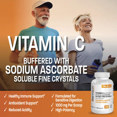 Buffered Vitamin C Powder Ascorbic Acid Buffered With Sodium Ascorbate Soluble Fine Crystals Promotes Healthy Immune System And Cell Protection Powerful Antioxidant 1 Pound (16 Ounces)