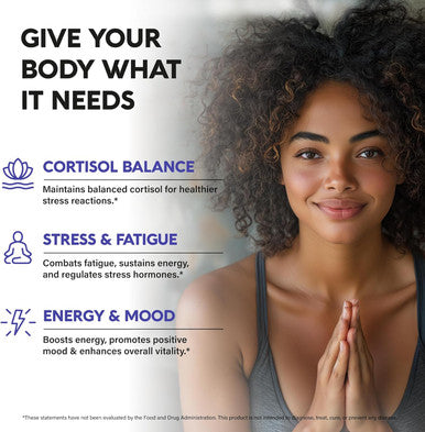 NUTRAHARMONY Organic Vitamin B12 Drops & Cortisol Support Complex Capsules