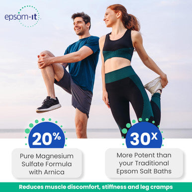 Epsom-It Soothing Muscle Lotion - Epsom Salt Magnesium Sulfate Cream Arnica for Muscle Stiffness, Topical Magnesium Lotion, Providing Comfort for Legs, Knee and Feet, 8.0 oz.