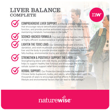 Naturewise Liver Detox Cleanse Supplement (60 Servings) Triple Repair Formula With Milk Thistle, Turmeric, Reishi & Kudzu To Enco