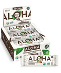 Aloha Organic Plant Based Protein Bars Chocolate Chip Cookie Dough, 1.98 Oz,(Pack of 12)