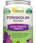 Forskolin 500mg Max Strength - 180 Capsules, Forskolin Supplement for 100% Pure Weight Loss Fuel, Coleus Forskohlii Root - Forskolin Diet Pills, Belly Buster Fat Burner 2X Slim Trim Lose