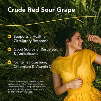 North American Herb Spice Resvital 90 Capsules Crude Red Sour Grape Supports a Healthy Circulatory Response NaturalSource Antioxidants Vitamin C NonGMO 45 Servings