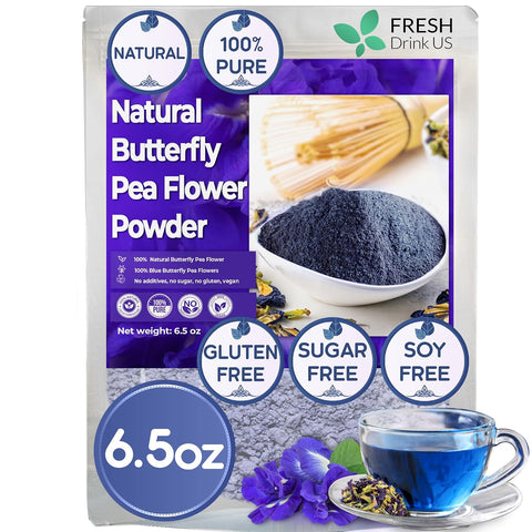 FreshDrinkUS, Premium 8oz Mulberry Leaf Powder, 100% Natural and Pure from Mulberry Leaves, Perfect for Tea, Smoothies, Baked Goods, Natural Food Coloring, No Additives, No Gluten, No Sugar, Vegan