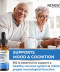 Renew Actives Premium B12 Liquid - Vegan Drops With Potent Complex For Healthy Skin, Nails, Hair, And Immune Functions - Revitalize Your Wellness - Liquid Extract Supplement 30Ml