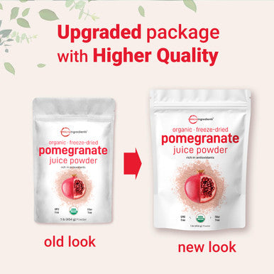Micro Ingredients Organic Pomegranate Juice Powder Pure Pomegranate Powder Fruit ze Dried Powder Natural Vitamin C Vegan Sweetener Superfoods For Smoothies Yogurt & Shake Gluten Non Gmo 1 Lb