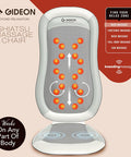 Gideon Shiatsu Back Shoulder And Neck Massager- Deep Tissue Kneading Therapeutic Chair Pad With Heat