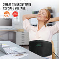 Snailax Heating Pad For Back Pain, Vibration Massage Belt With Adjustable Strap&3 Vibration Modes,3 Heat Setting&3 Timer Settings,Belly Wrap Belt For Cramps,Heating Pad For Women,Men(Black)