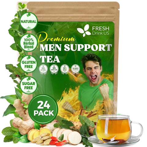 FreshDrinkUS, Premium 120 Mulberry Leaf Tea Bags, 100% Natural & Pure from Mulberry Leaves. Loose Leaf Herbal Tea. Made with Natural Material Tea Bags. No Sugar, No Caffeine, No Gluten, Vegan.