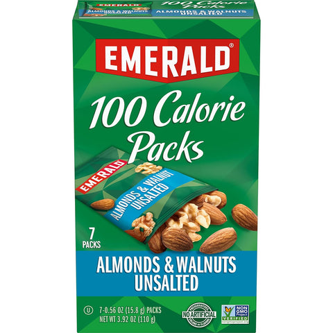 Emerald Nuts Mixed Nuts Variety Pack 18ct (1-Pack) , 100-Calorie Individual Packs , Features Dry Roasted Almonds, Natural Almonds & Walnuts, and Roasted & Salted Cashews