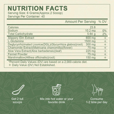 Alliwise Slippery Elm Bank Powder 240G - Herbal Supplement For Soothes Throat,Relieves Coughs & Supports Digestive Health - Non-Gmo, Gluten Free, Vegetarian Friendly.