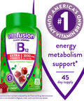 Vitafusion Extra Strength Vitamin B12 Gummy Vitamins For Energy Metabolism Support And Nervous System Health Support, Cherry Flavored, America'S Number 1 Brand, 45 Day Supply, 90 Count