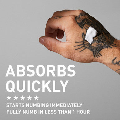 Mad Rabbit Painless Tattoo Numbing Cream Maximum Strength - Cream For Tattoos Extra Strength - For Tattoos, Permanent Makeup - Made With Vitamin E, Lecithin, Vegan (1.5 Oz)