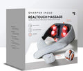 Sharper Image Realtouch Shiatsu Massager, Warming Heat Soothes Sore Muscles, Wireless & Rechargeable - Best Massager For Neck Back Shoulders Feet Legs, Kneading Massage Pillow, Pain Relief Gift