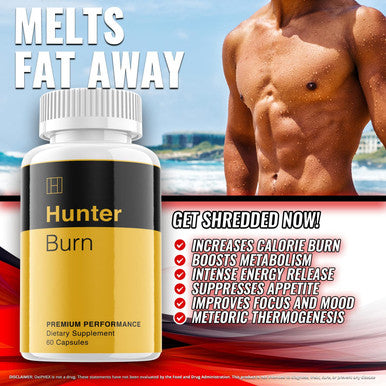 Hunter Burn Advanced Formula Supplement Pills 1 Pack