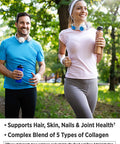Multi Collagen Protein Capsules | 90 Count | Type I, II, III, V, X | Collagen Peptide Pills | Gluten Supplement | by Nature's Truth