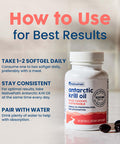 NativePath Wild-Caught Antarctic Krill Oil 500mg - Premium Astaxanthin 200mcg Phospholipid-Bound Omega-3 EPA DHA - Pure Formula GMP Certified Third Party Tested - 30 Softgels