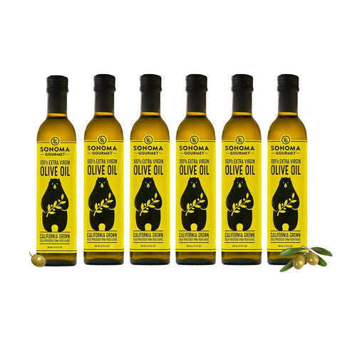 Sonoma Gourmet : Extra Virgin Olive Oil | 100% California | First Press | Small Batch| Non GMO | 17 FL OZ (Pack of 2)