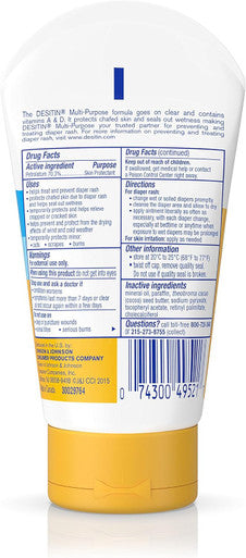 Desitin Skin Protectant And Diaper Rash Ointment Multi-Purpose With Vitamins A & D, Travel Size, 3.5. Oz Tube (Pack Of 2)
