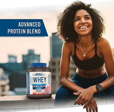 Applied Nutrition Critical Whey Protein Powder Shake Gold Muscle Building Supplement with Glutamine & High Standard Amino Acids BCAA 2.27kg - Servings 67 (Strawberry Milkshake)