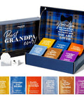 Thoughtfully Gourmet Best Grandpa Ever Tea Set Tea Sampler Includes 6 Flavors of Tea with Inspirational Quotes Great Grandpa s Set of 90