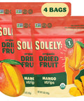 SOLELY - Organic Dried Mango Strips (5 oz Resealable Bags, Pack of 6) - Real Fresh Fruit - 1 Ingredient - Healthy Snacks for Adults & Kids - Non GMO, Vegan Snacks, Shelf Stable - 6 Bags (30 oz)