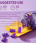 Calcium Magnesium Zinc Supplement Gummies Sugar For Women And Men Calcium Gummies Supplement Bone & Immune Support Made In Usa 60 Counts Blueberry Flavor