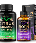 NUTRAHARMONY Liquid Biotin Collagen Drops & Citrus Bergamot Capsules