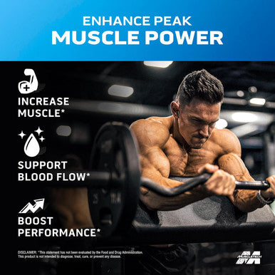 Muscletech Nitric Oxide Supplements for Men and Women Muscle Builder (30 Capsules) Nitric Oxide Booster Supplement Supports Muscle Gain and Performance 400mg Peak ATP for Enhanced Strength