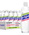 Propel Energy Boost Water, Blueberry Acai, 16.9 fl oz Bottles, (12 Pack) | Caffeine and Citicoline, Zero Calories, Zero Sugar, Electrolytes and Vitamins B3, B4, B6, C & E, Enhanced Water Sports Drink