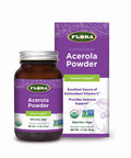 Flora Acerola Powder Daily Immune Booster with Vitamin C Gluten Free Vegan Vitamin C Antioxidant Powder 1.7oz. Glass Bottle