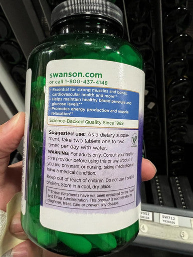 Swanson Magnesium Citrate - Super Strength 112.5 mg 240 Tabs 4 Pack