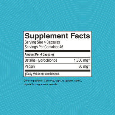 Nature'S Sunshine Pda Combination, 180 Capsules | Hydrochloric Acid And Pepsin Supplement That Helps Break Down Proteins In The