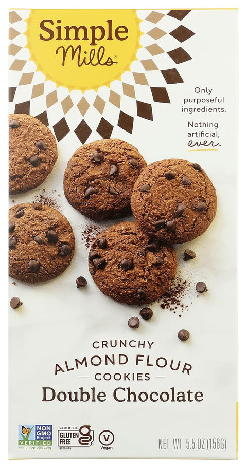 Simple Mills Almond Flour Chocolate Chip Cookies, Gluten Free and Delicious Crunchy Cookies, Organic Coconut Oil, Good for Snacks (Packaging May Vary)
