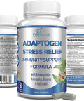 YUMMYVITE Adaptogen Stress Relief Immune Support Formula - Adaptogenic Adrenal Support With Ashwagandha, Astragalus, Ginseng, Holy Basil, Rhodiola, Amla, Maca, Schisandra, Non-Gmo - 60 Capsules
