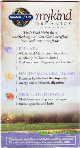 Garden of Life Organic Mykind Prenatal Multivitamin 216 Ct